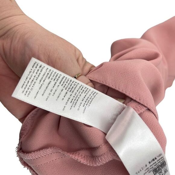 Topshop Women's Cold Shoulder Keyhole Mock Neck Dress Casual Pink Size 2 - Picture 6 of 12